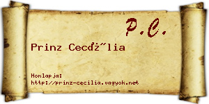 Prinz Cecília névjegykártya